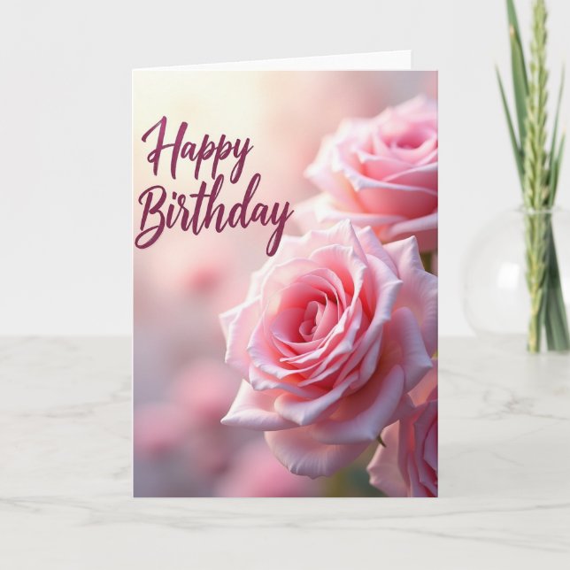 Ethereal Petals Birthday Card (Front)