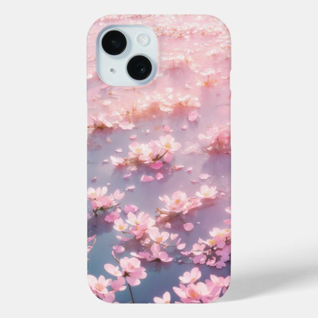 Ethereal Pink Blossoms Floating on Water Case-Mate iPhone Case (Back)