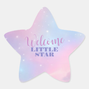 Ethereal Pink Blue Cosmic Pastel Galaxy Stars Star Sticker