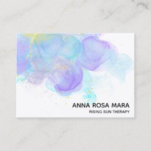 *~* Ethereal  QR AP46 Gold Glitter Abstract Logo Business Card