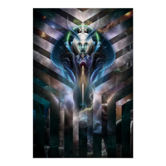 Ethereal Queen Of Galaxy Perfect Poster (Front)