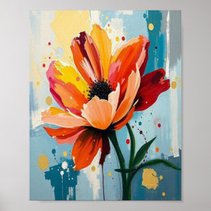 Ethereal Radiance: An Abstract Botanical Study in Poster