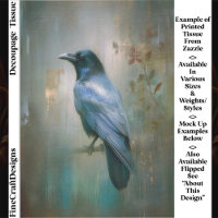 Ethereal Raven, Textured Background EQ8L Decoupage
