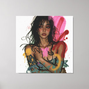 Ethereal Rebel Woman Canvas Print