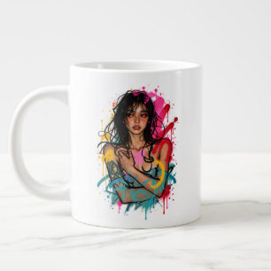 Ethereal Rebel Woman Large Coffee Mug
