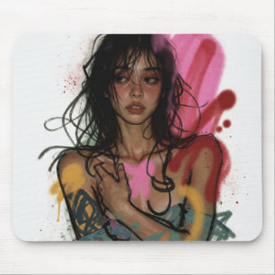 Ethereal Rebel Woman Mouse Pad