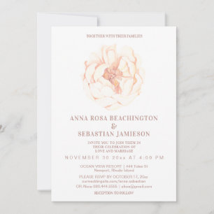 *~* Ethereal ROSE Floral AR8 RSVP Wedding Invitati Invitation