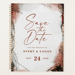 Ethereal Rustic Fall Burnt Orange Wedding Plans Planner