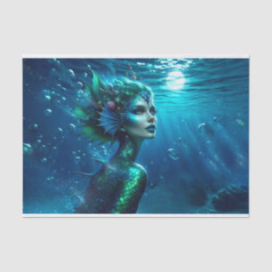 Ethereal Siren Mermaid Ocean Decoupage Tissue Paper