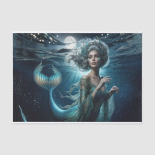 Ethereal Siren Moonlit Mermaid Decoupage  Tissue Paper