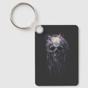 Ethereal Skull Abstract Grunge Dark Art T-Shirt Key Ring