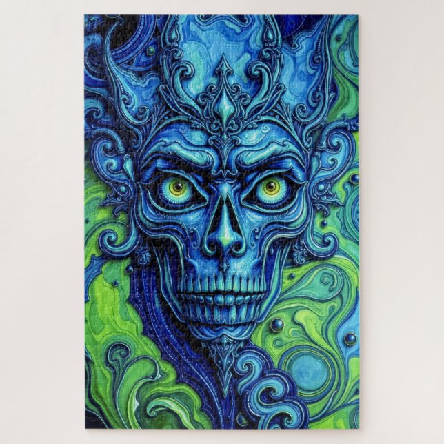 Ethereal Skull of the Cosmos Jigsaw Puzzle (Vertical)