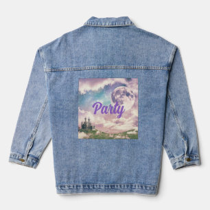 Ethereal Sky Castle Party Denim Jacket