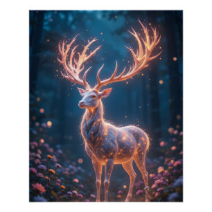 Ethereal Spirit Stag Poster