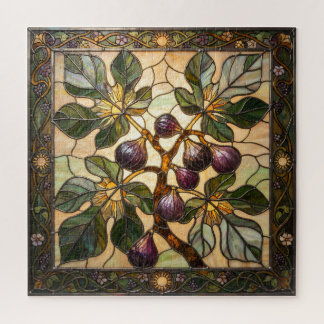 Ethereal Stained Glass Fig Branch Puzzle