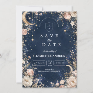 Ethereal Starry Nights Celestial Wedding Save The Date
