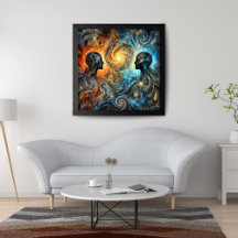 Ethereal Swirls and Silhouettes