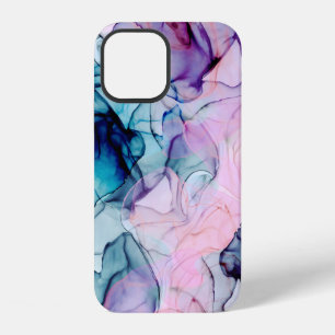 Ethereal Teal Pink Purple Inky Modern Glamour iPhone 12 Case
