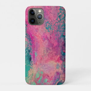 “Ethereal Vellum” – Pink Teal Blue Abstract iPhone 11 Pro Case
