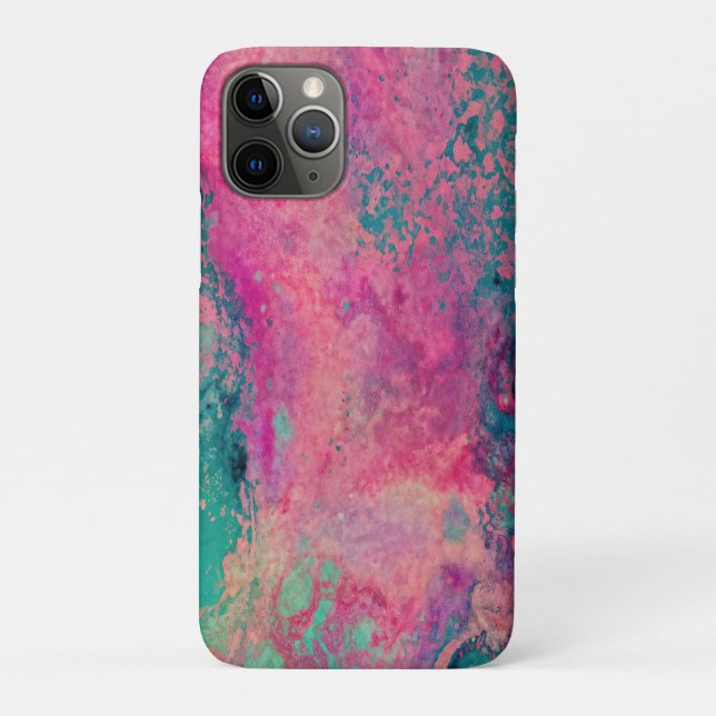 “Ethereal Vellum” – Pink Teal Blue Abstract    Case-Mate iPhone Case (Back)