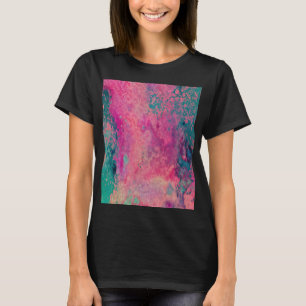 “Ethereal Vellum” – Pink Teal Blue Abstract T-Shirt