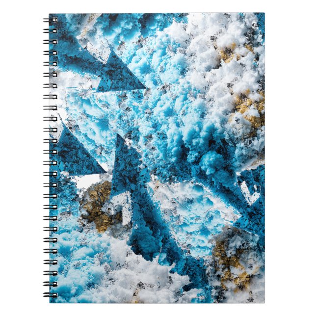 Ethereal Velocity: Geometric Cloud & Arrow Fusion Notebook (Front)