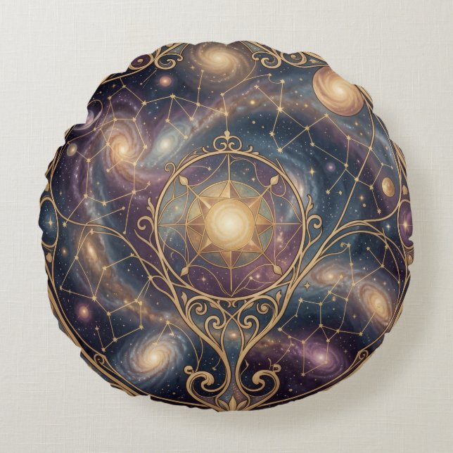 Ethereal Vision – Beyond Reality Round Cushion (Front)