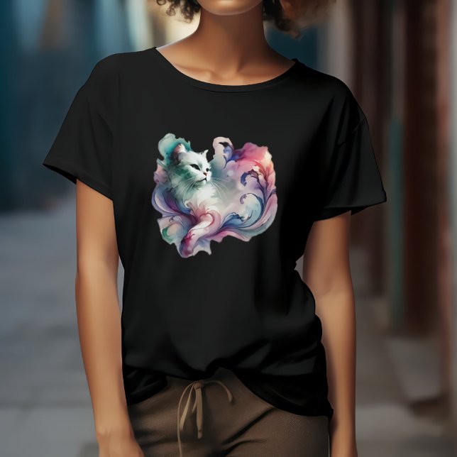 Ethereal Watercolor Cat T-Shirt (Creator Uploaded)