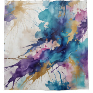 Ethereal Watercolor Elegance: Edition 4 Shower Curtain
