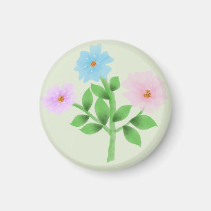 Ethereal Watercolor Wildflower Bouquet - Pastel Fl Magnet