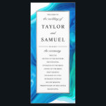 Ethereal Wave Wedding Ceremony Program Beach<br><div class="desc">Ethereal Wave Wedding Ceremony Program Beach Island Day of Stationary. Part of the Ethereal Wave Collection V01</div>