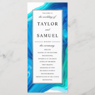 Ethereal Wave Wedding Ceremony Program Beach