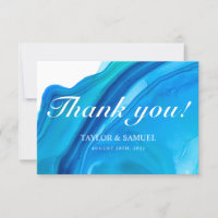 Ethereal Wave Wedding Thank You Cards