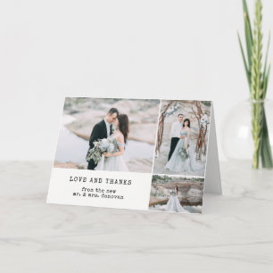 Ethereal Wedding   Thank You 3 Photo Card