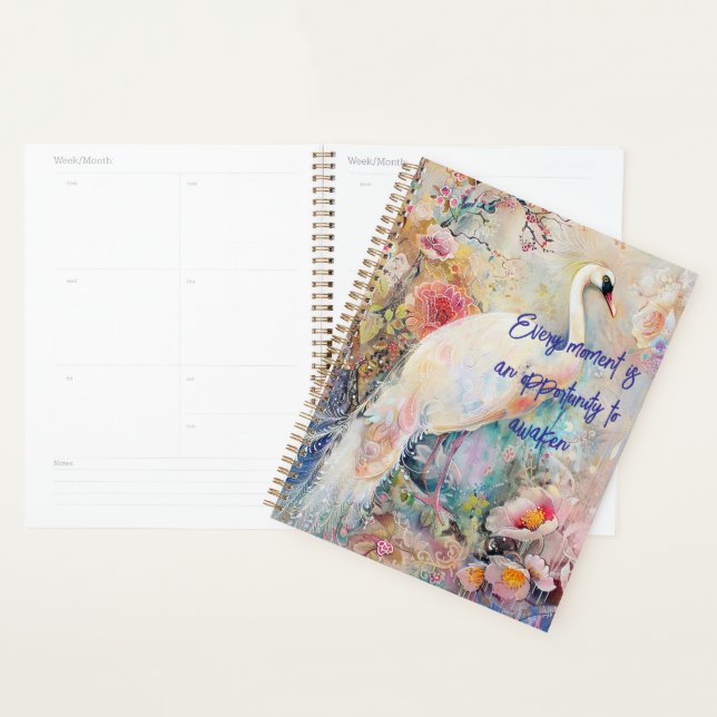 Ethereal White Peacock Planner (Display)