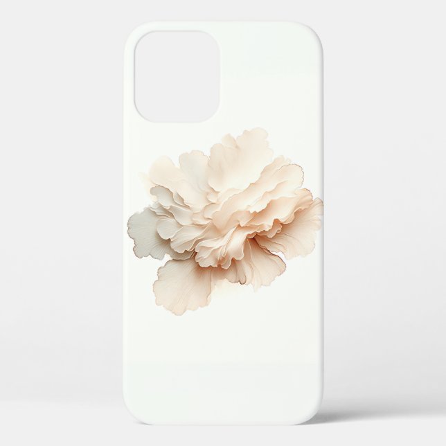 Ethereal White Petal Abstract Phone Case - Minimal (Back)