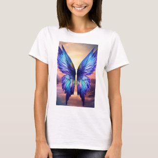 Ethereal Wings: Abstract Butterfly Elegance T-Shirt