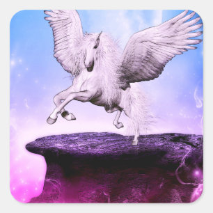 Ethereal wings dreamscape square sticker