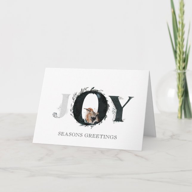 Ethereal Winter Joy Christmas Seasons Greetings Holiday Card (Front)