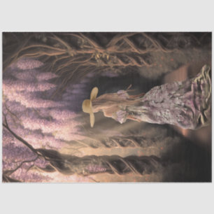 Ethereal Wisteria Archway Portrait of Young Lady Tissue Paper