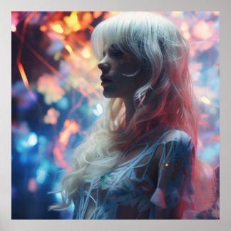 Ethereal Woman in Nature Poster