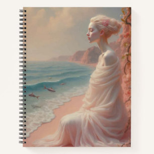 Ethereal Woman on Dreamy Beach Notebook