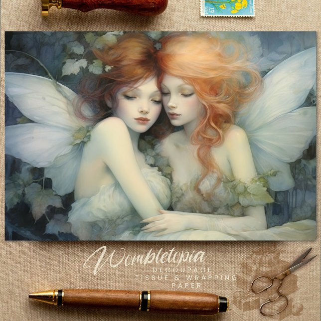 Ethereal Woodland Fairies Sleeping Postcard (Creator Uploaded)