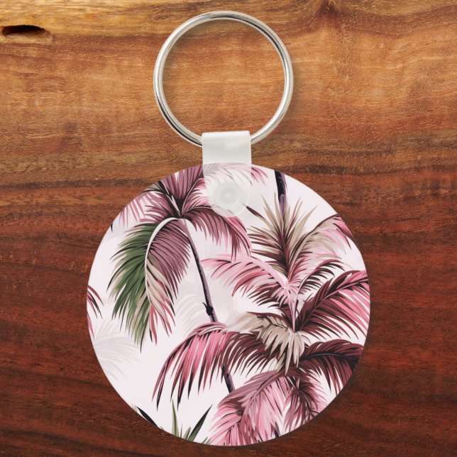 Ethereales rosé palm pattern key ring (Front)