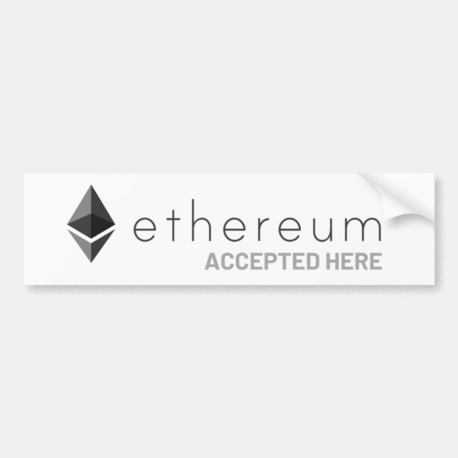 Ethereum Accepted Here Window Sticker Decal (Front)