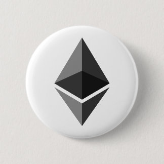 Ethereum button/pin 6 cm round badge