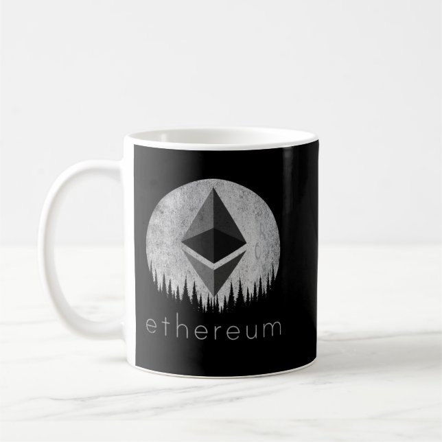 Ethereum Coin Moon Logo Crypto Token Hodl ETH Cryp Coffee Mug (Left)