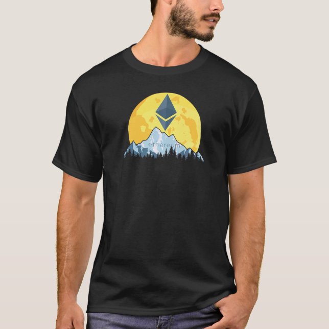 Ethereum Crypto Giant Moon Coin Eth Cryptocurrency T-Shirt (Front)