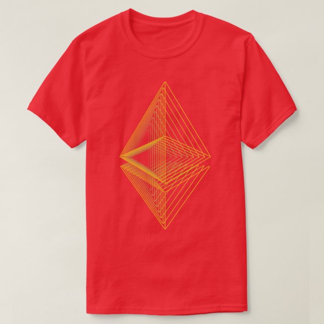Ethereum crypto gold modern typography art gift T-Shirt (Design Front)