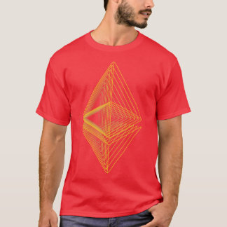 Ethereum crypto gold modern typography art gift T-Shirt